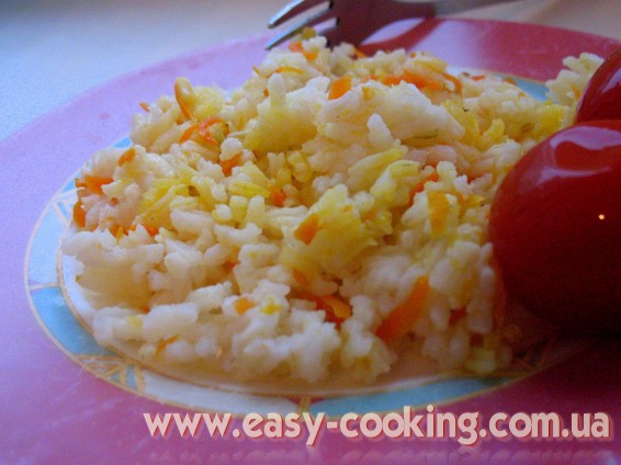 Рис з морквою та цибулею